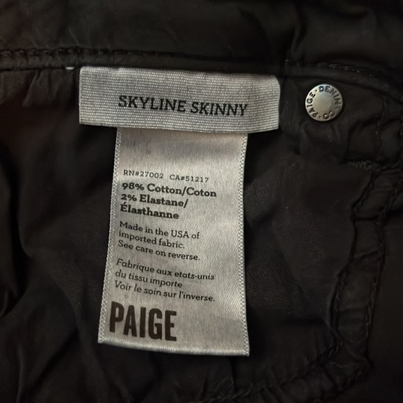 Paige Skyline Skinny Black Jeans - Picture 5 of 5